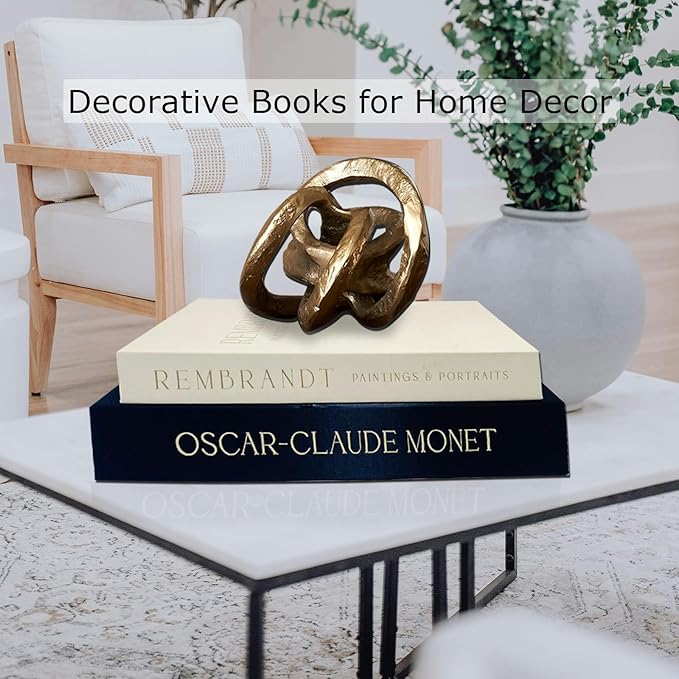 Decorative Books for Home Decor - Coffee Table Books Decor-2Pcs Linen Decorative Boxes, Aesthetic Fake/Faux Book for Modern Home,shelf décor or Mantle Decor,for Jewelry Box and Photo Storage