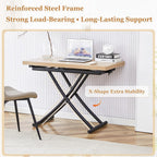 Adjustable Height Coffee Table to Dining Table, Lift Top Foldable Dining Table with Expandable Top & Wheels, Convertible Coffee Table for Small Spaces & Apartments