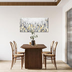 LoveHouse Abstract Canvas Wall Art Grey Gold Painting Pictures Prints Yellow and Grey Artwork Artwork Posters