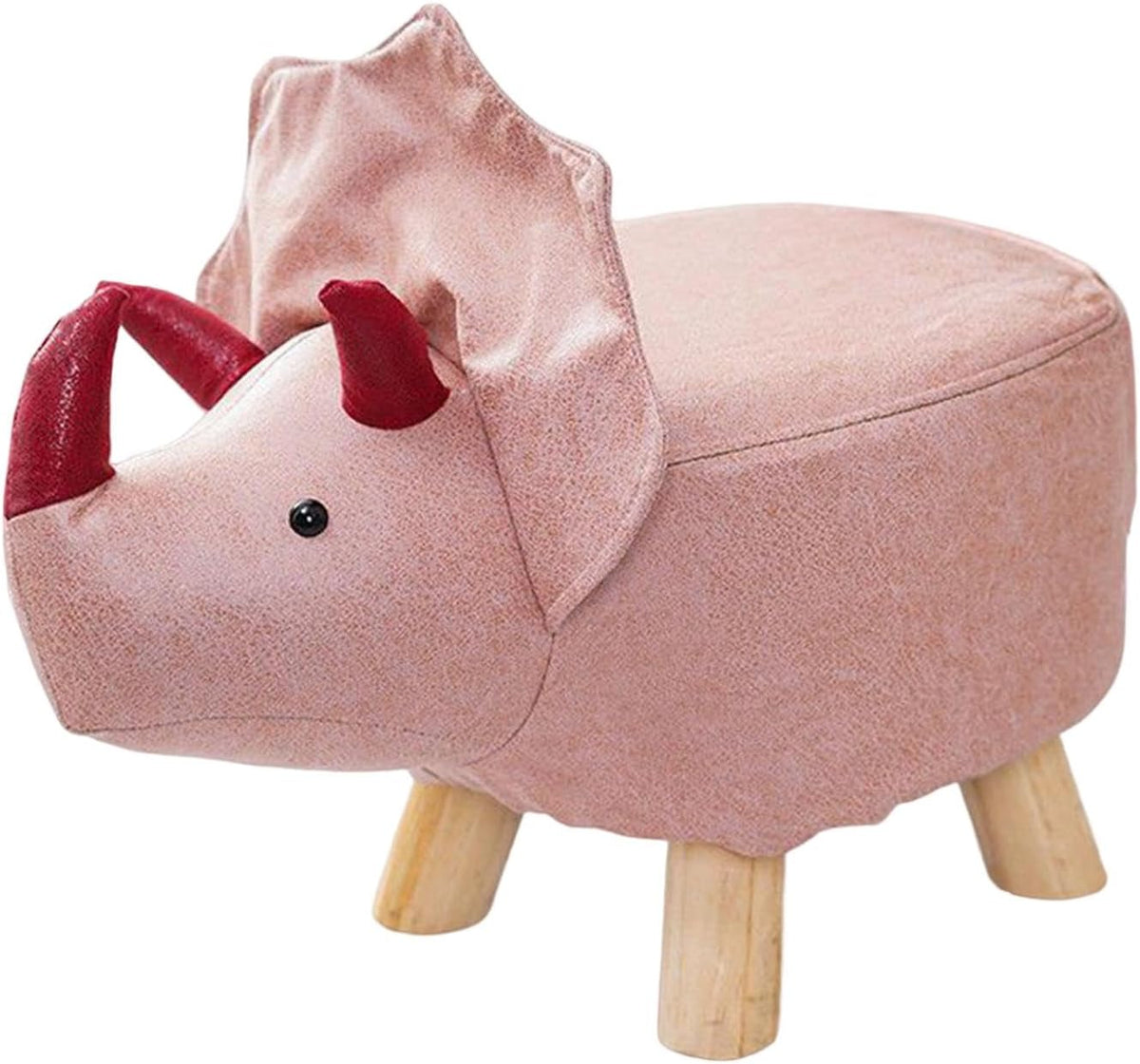 Animal Footstool Footrest Ottoman Bench Sofa Tea Stool for Guest Room, Indoor Outdoor, Pink Dragons