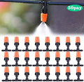 Dceyaor Three-Way Adjustable Garden Irrigation Nozzle, Garden/Roof Cooling Atomizing Plastic Nozzle, Greenhouse Vegetable Irrigation(50 Sets)