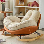 Modern Lounge Rocking Chair, Cute Comfy Armchairs, Corner Reading Chair for Adults, for Balcony Living Room Bedroom
