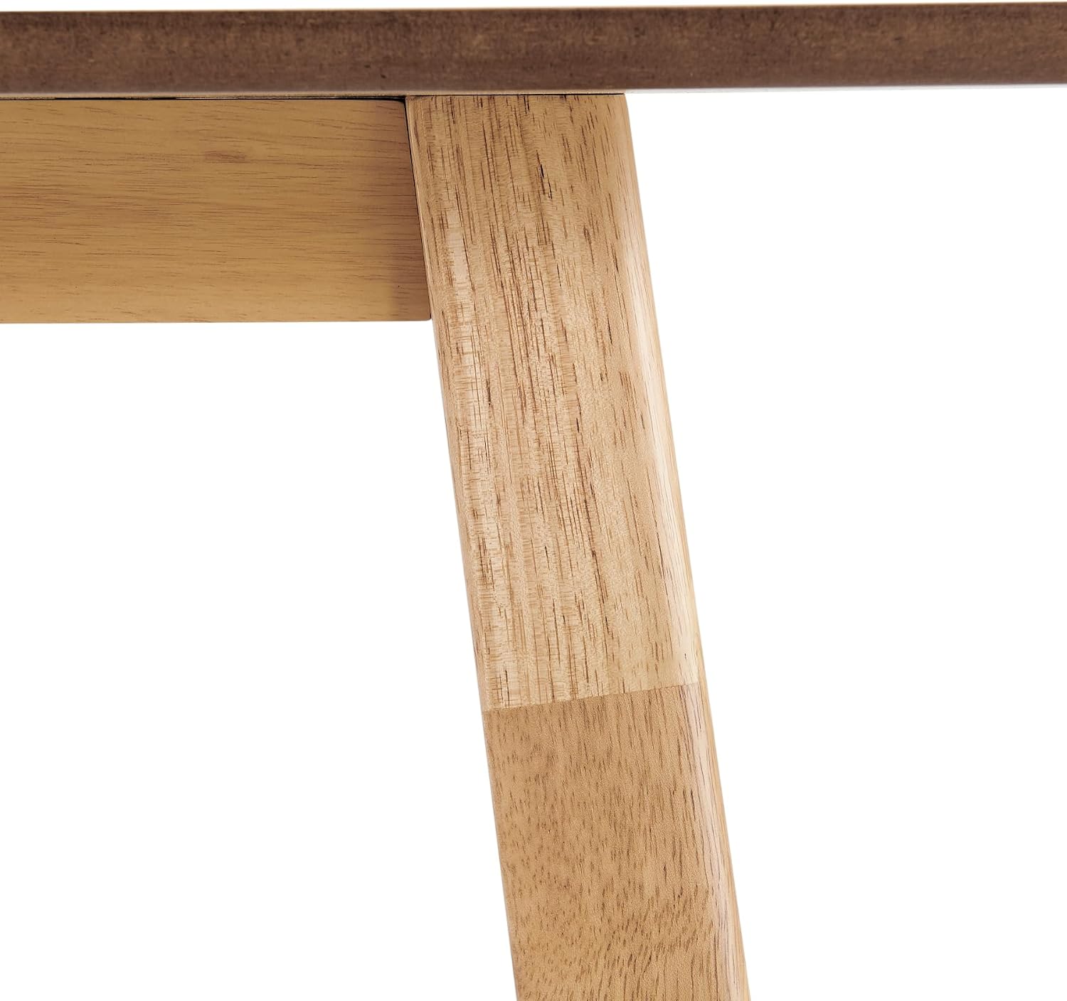 FSC Certified Wood Dining Room Table, 51in Small Rectangular Kitchen Table Space Friendly, Easy Assemble Solid Rubberwood Leg Table for Apartment (Table Only)
