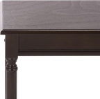 SAFAVIEH Furniture - Tinsley Rectangle Console Table - Dark Chocolate - Solid Wood - Farmhouse Turned-Leg Design - Ideal for Entryway, Living Room, Hallway, 28" W x 11.75" D x 28" H (CNS5724D)