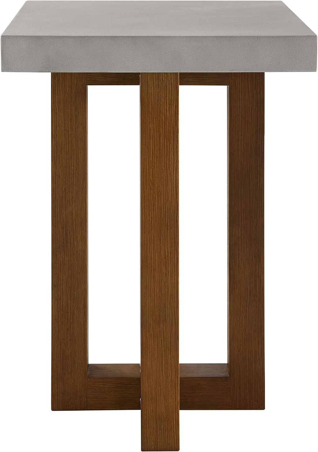Acme Keven Transitional Composite Wood Square End Table in Walnut/Gray
