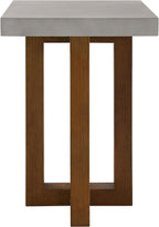 Acme Keven Transitional Composite Wood Square End Table in Walnut/Gray