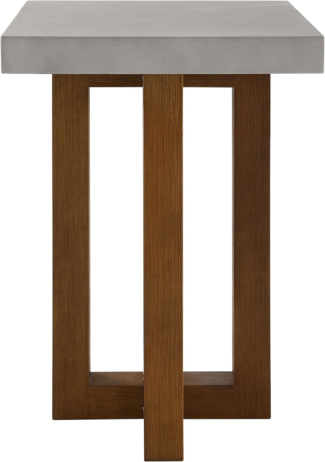 Acme Keven Transitional Composite Wood Square End Table in Walnut/Gray