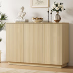 Sideboard Buffet Cabinet with Storage - 47" Fluted Coffee Bar Cabinets Credenza with Adjustable Shelves, Accent Buffets & Sideboards Console, Wood Side Board for Living Room, Kitchen, Entryway