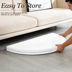 HAISIWLKJ 5FT Round Folding Table White Fold-in-Half with Carrying Handle Portable Plastic Table for Outdoor or Indoor Dining,Wedding, Camping,Party Table