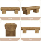 Tribesigns 55" Storage Bench with 2 Safety Hinges, Farmhouse Shoe Bench with Flip-Top Storage, Supports 350 lb and Easy Assembly (Natural)