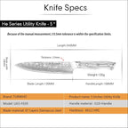Professional Utility knife 5 Inch - Classic Damascus Japanese VG-10 Steel Kitchen Knives