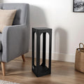 COVLON Drink Table, Wood Small Space Side Table, Decorative End Table for Living Room,Badroom or Entryway Decoration, Black