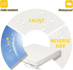 AAAAAcessories Outdoor Seat Cushions for Chairs, Waterproof, Fade-Resistant, 18" x 18" x 2", Patio Furniture Replacement Cushions, Set of 2, Creamy White