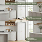 71" Metal Kitchen Storage Cabinet with Doors, Freestanding Steel Pantry Cabinet, 4 Adjustable Shelves, for Dining Room, White