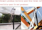 Automatic Greenhouse Ventilation Solar Thermal Roof Ventilation Automatic Window Opener, Greenhouse Roof Ventilation and Cold Frame Greenhouse Automatic Temperature Control Support Accessories(1Set)