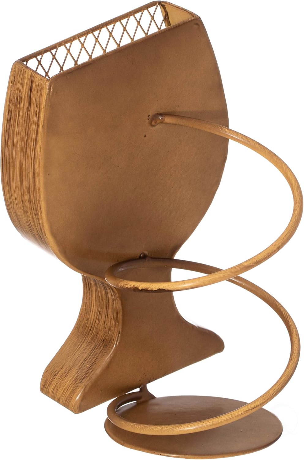 Vintiquewise Decorative Metal Goblet Shape Wine Bottle and Cork Holder A Unique Home Decor Piece and Countertop Accessory for Kitchens, Bars, and Dining Rooms - Great Collection for Wine Lovers