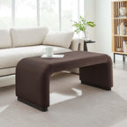 Modway EEI-6735-BLK-CHB Koda Performance Velvet Waterfall Ottoman, Black Chocolate Brown