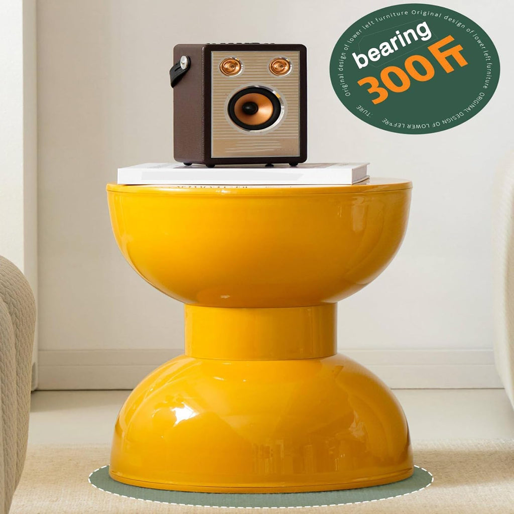 Versatile Low Stool/Side Table: Suitable as a Shoe-Changing Stool, Small Round, Living Room Side Table, Coffee Table