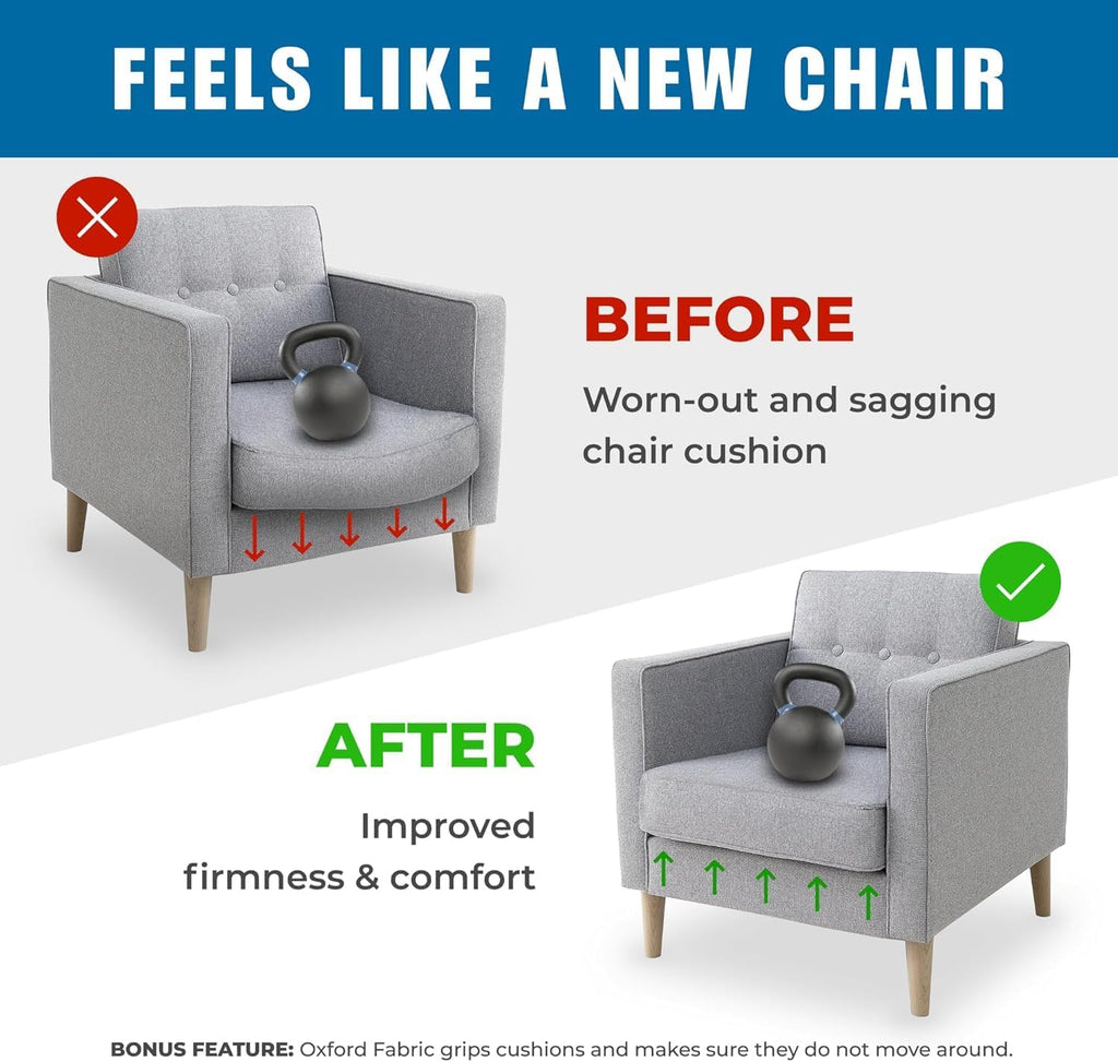 Heavy Duty Chair Cushion Support for Sagging Cushions (17x22) Engineered Wood Chair Seat Support for Sagging Seat, Under Foam Firming Boards for Recliner and Armchair Saver Stiffener Reinforcement
