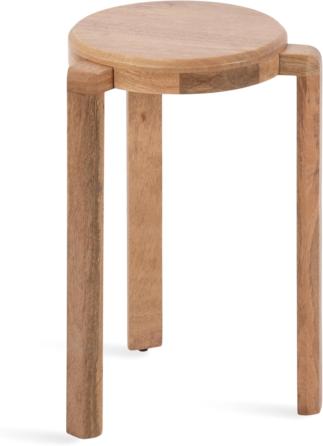 Kate and Laurel Stuart Wooden Round Side Table, 14 x 14 x 20, Natural Wood, Transitional Circle Nightstand Table for Use as Indoor Plant Stand or Living Room Accent Table