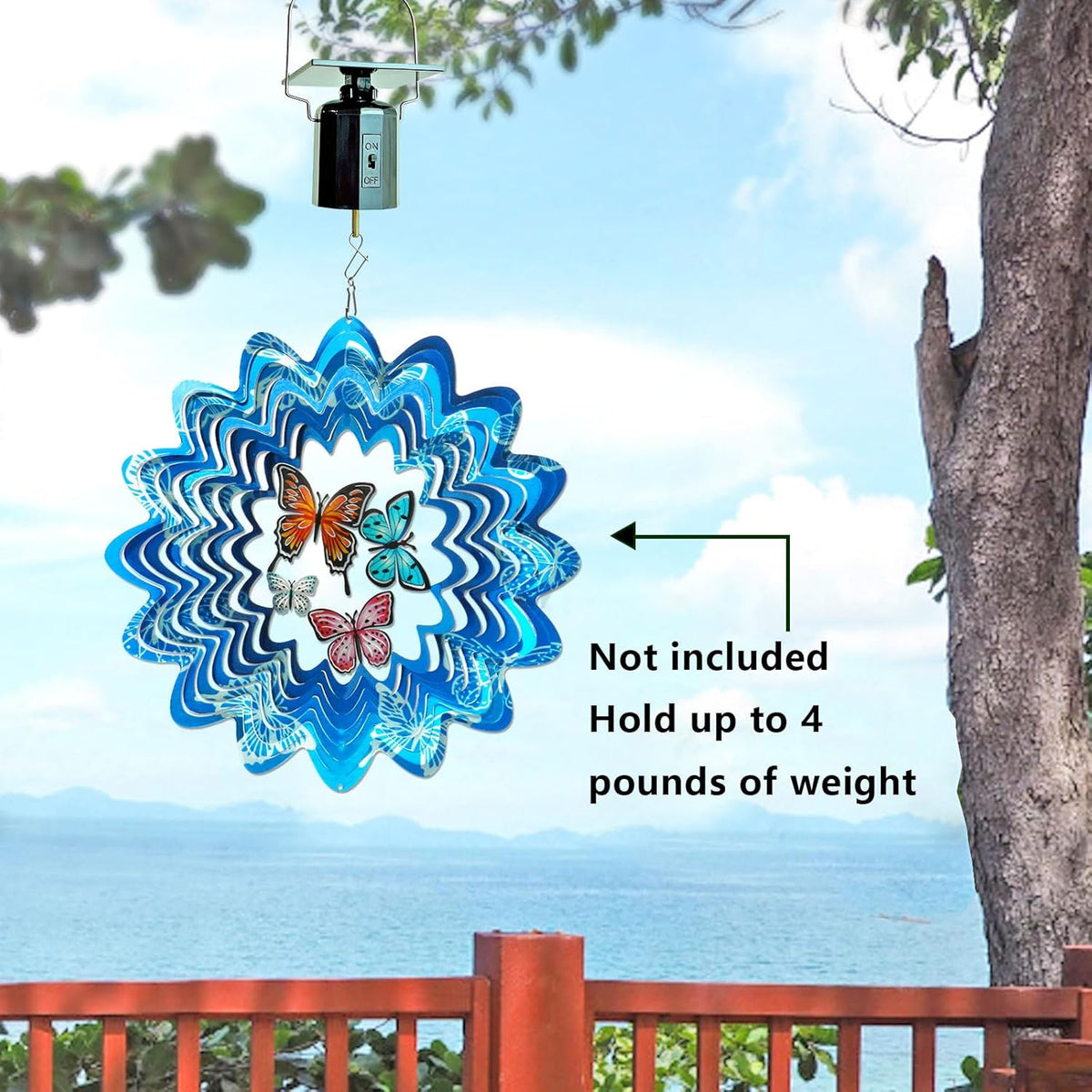 Solar Powered Wind Spinner Motor,Outdoor Solar Energy Operated Eco-Friendly Motor Hanging Display Mobile Rotating Mini Revolving Motor for Spiral Sun Catchers Garden Decor Ornament