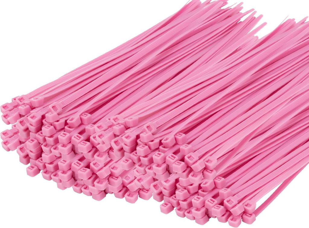 14 Inch Zip Ties Pink 1000 PCS, 40 Lbs- Heavy Duty Tensile Strength, Nylon PA66 UV Resistant Cable Ties for Indoor and Outdoor Use - Ideal for object bundling and fastening