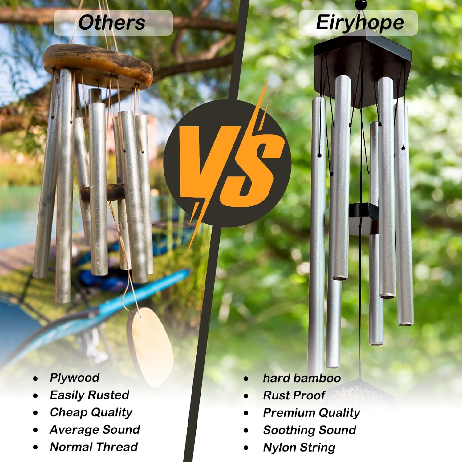 33" Tree of Life Memorial Wind Chimes | Elegant Silver Sympathy Wind Chime for Loss of Loved One, Tranquil Deep-Tone Windchimes, Outdoor Hanging Garden Decor