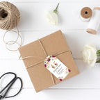 Andaz Press 40-Pack Personalized Quinceañera Favor Tags with String, Burgundy & Blush Florals Custom Classic Thank You Gift Tags for Mis Quince Años XV 15th Birthday Favor Gifts, Decorations