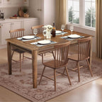 Coperat Solid Wood Board Game Table for 4-6 Players,Dining/Gaming Table w/ 54"x31" Big Gaming Space and Removable Top,Includes Game Mat, 6 Cup Holders & Hobby Tray, Light Walnut