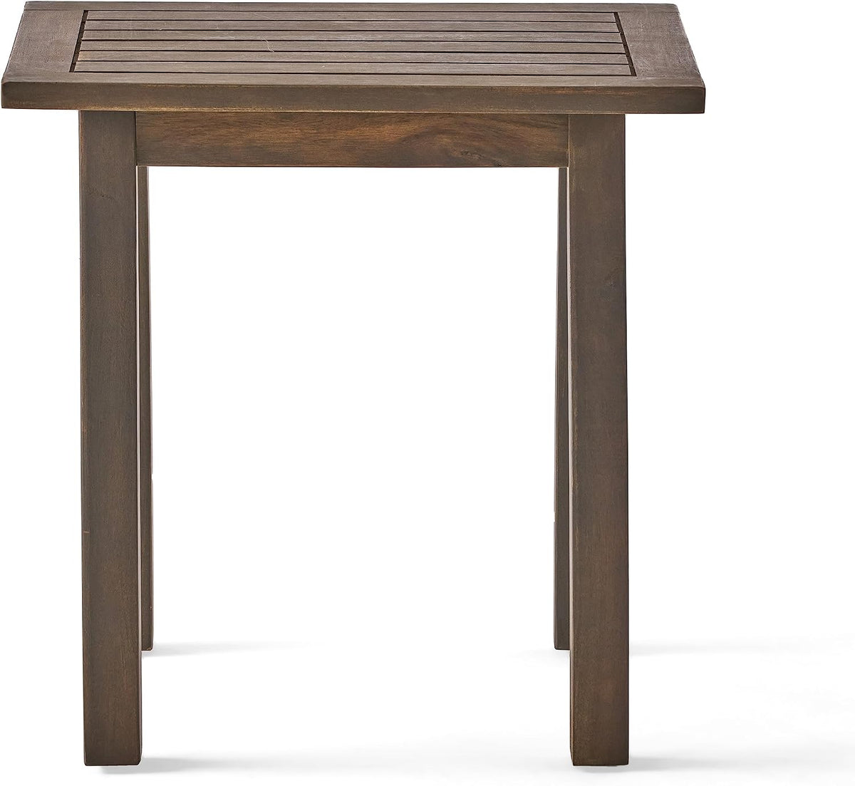 Selma Accent Table: Modern Acacia Wood Side Table - Compact 19x19 Inch End Table for Small Space Living & Home Office Use