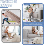12 Pcs Under Couch Blocker for Bed Adjustable Furniture Plastic | Under Bed Blocker with 30 Ties White Couch Barriers for Dogs Pets Cats (Style3)