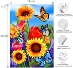 large Garden Flag 28x40 Double Sided sunflower flag, monarch Butterfly Floral Flower Welcome Garden Yard House Flags Outside Outdoor House sunflower Spring Summer Décor