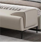 Modern Upholstered Ottoman - End of Bed Stool for Makeup and Bedroom of, Leather Footstool with Arms Entryway(Blue,150 * 45 * 45cm)