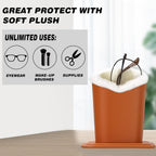 bvya 2 Pcs Eye Glass Holder Stands, Candy Sweet Color Eyeglasses Holder with Plush Lining for Table, Desk, Nightstand