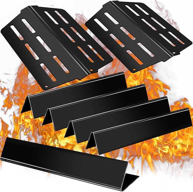 7620 7622 Flavorizer Bars 17.5 inch and Heat Deflector for Weber Genesis Grill Parts Genesis 300 320 330 S310 E310 Grill Parts with Front Control, Grill Replacement Parts for Weber 7621 65505
