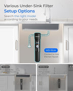 Waterdrop 15UA Under Sink Water Filter System, 2 Years, Reduces Lead, Chlorine, Bad Taste & Odor, Under Counter Water Filter Direct Connect to Kitchen Faucet, NSF/ANSI 42 Certified, USA Tech