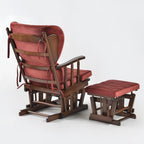 Comfort Deluxe Glider Chair and Ottoman Set (Burgundy), Large