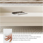 Modern Cloth Bedroom Bench for End of Bed, Modern Upholstered Ottoman Long Entryway for Bathroom Living Room Foyer Indoor Entryway(Beige)