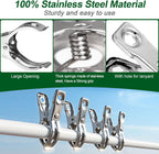 60 Pcs Row Cover Clips, Garden Clamps for Netting, Greenhouse Clamps Made of Stainless Steel, Have a Strong Grip of Greenhouse Clips, For 1/2'', 3/4'', 1'' Garden Hoops or Pvc