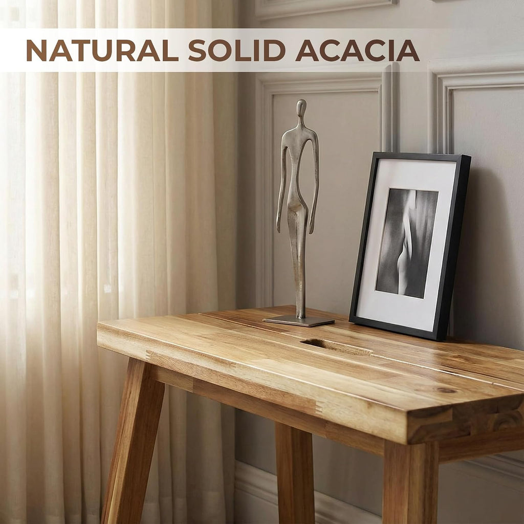 ARROWSTONE Solid Wood Bench for Entryway, Make Up Bench, Bed Bench, Dining, Plant Stand - Wooden Bench Indoor (26 inches)