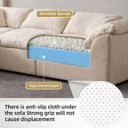 109" Cloud Couch Sectional for Living Room, Oversized Modular L Shaped Sofa with Ottoman, Deep Seat Chenille Sectional Couch, Convertible Sofa Bed for Ultimate Comfort(Lvory White)