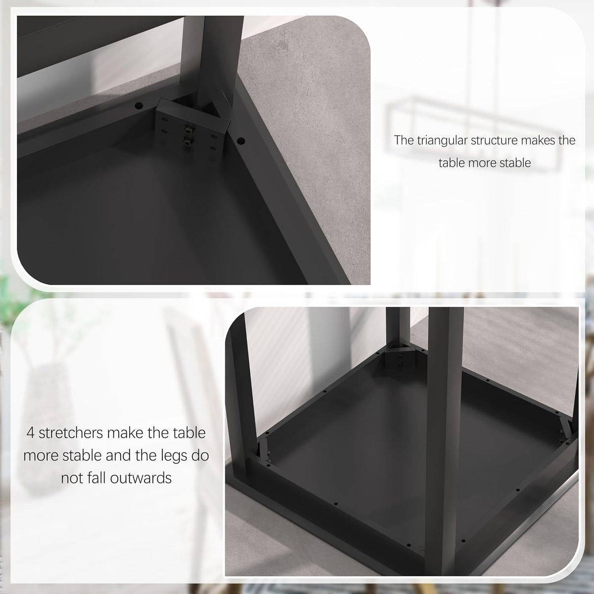 27.5 inch Bar Table and Chairs Set, Solid Wood Bar Height Pub Table and Chairs Set of 4, Counter Height Table Set, Square High Top Table and Chairs Set for Dining Room