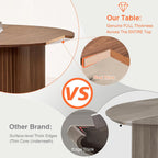 70.8" Oval Table for 4 6 Person, Modern Farmhouse Kitchen Dinner Table for Living Receiption Room, Brown
