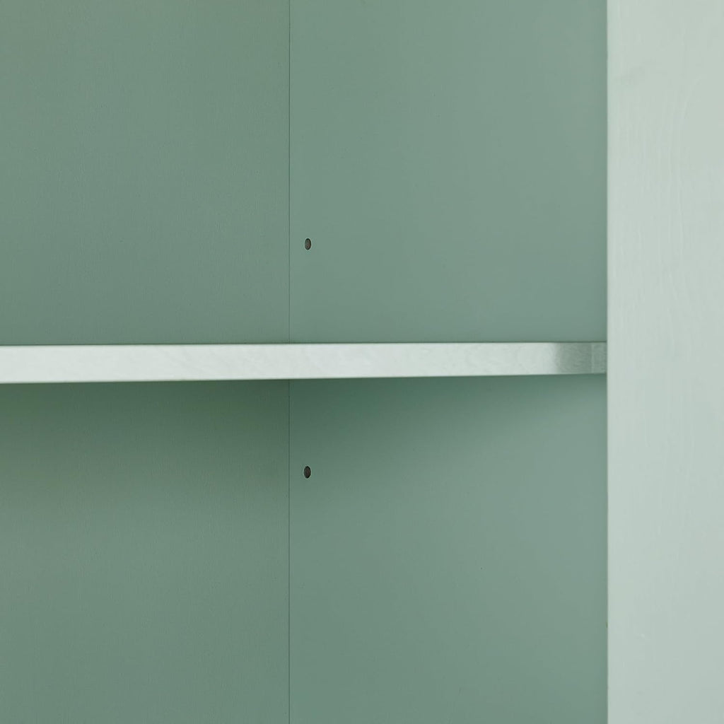 Crosley Furniture Holbrook Traditional Stackable Kitchen Storage Pantry, Accent Cabinet, Bathroom Storage, Distressed Seafoam Blue