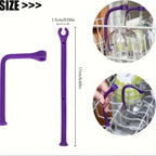 Adjustable Silicone Wine Glass Holder Non-Slip Dishwasher Safe Space-Saving for Home Bar Kitchen Entertainment (8,Purple)
