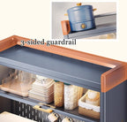 JKGHK 6-Tier Tall Kitchen Bakers Rack, Kitchen Storage Hutch Cupboard Cabinet with Adjustable Foot, Open Kitchens Pantry Storage Shelves for Spices, Pots, Pans(120cm/47.2in)