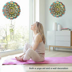 Mandala Wind Spinner - Lucky Star Design | 12-Inch Laser Cut Stainless Steel, Kinetic Hanging Wind Sculpture for Garden, Porch, Patio, Home | Outdoor 3D Metal Windcatcher & Yard Art