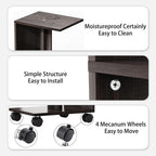 End Table, Side Table, Nightstand, USB Ports and Outlet，3-Tier Storage Shelf, Sofa Table for Small Space, Living Room, Bed Room(Brown)