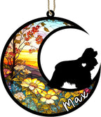 Personalized Dog Memorial, Custom Name American Cocker Spaniel Dog Christmas Ornament with Name, Custom Breeds, Pet Loss Light Catcher, Gifts for Lovers Loss of Pet Sympathy on Mothers Day Christmas