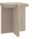 Henn&Hart 20'' Modern Wooden Square End Table, Side Table, Nightstand with X-Base for Living Room, Office, Family Room, or Bedroom, Alder White